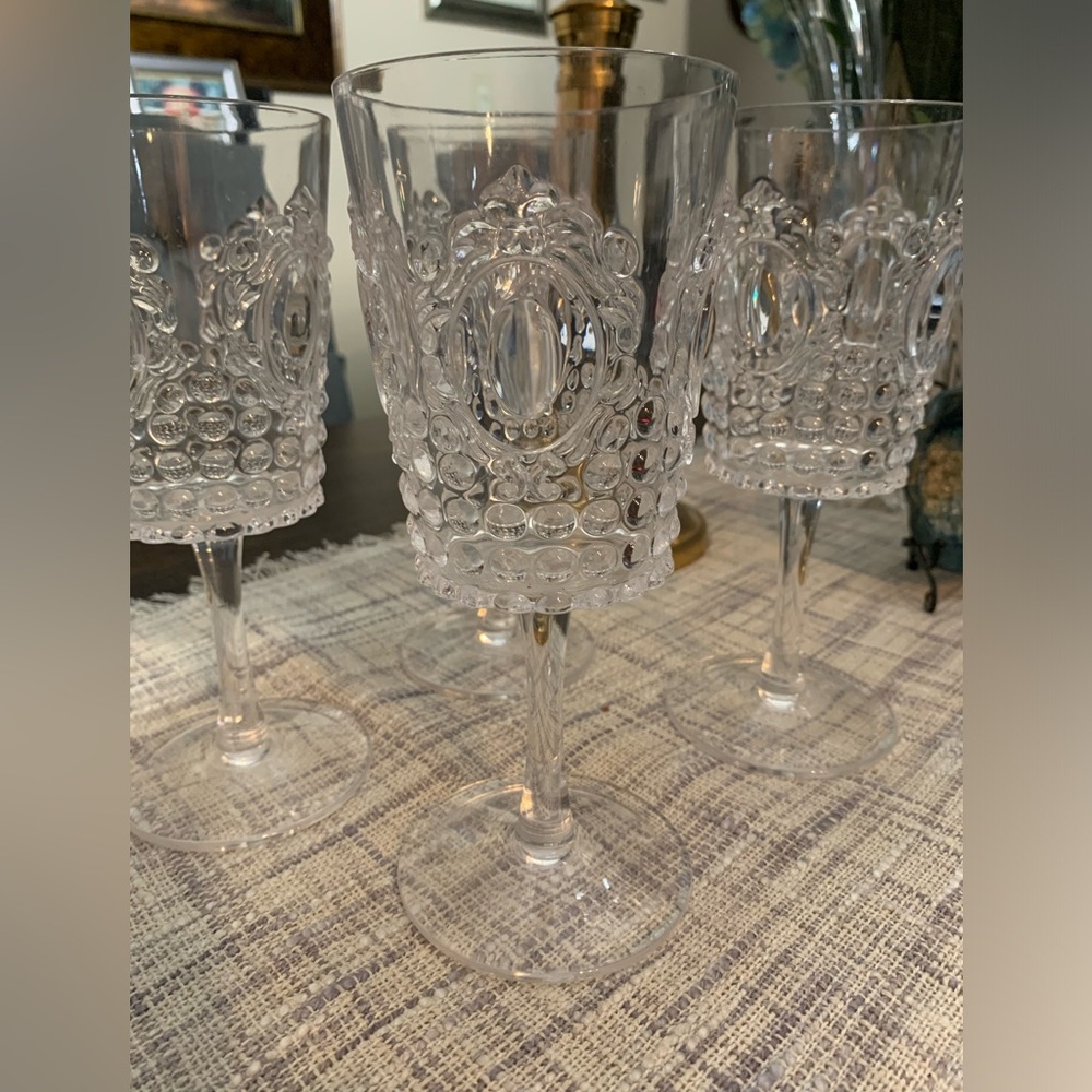 Set of 4 Clear Drinking Glasses acrylic